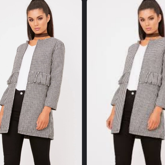 Ann Taylor Jackets & Blazers - Black Mono Ruffle Coat